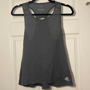 Adidas gray, running tank- size xs
